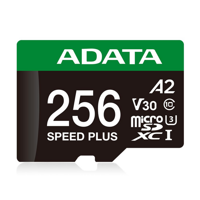 Memoria Micro SDXC ADATA Speed Plus UD256GUI3V30A2SP-RA1 | 256GB | Clase 10 | UHS-I U3 V30 A2 | Con adaptador