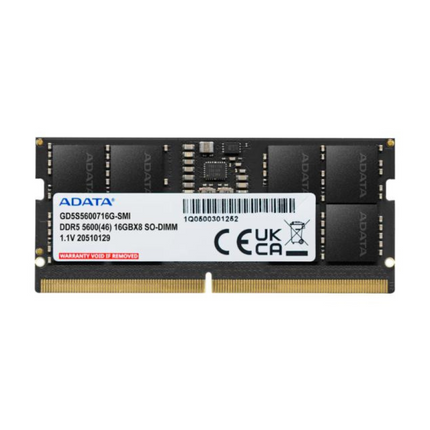 Memoria RAM Laptop ADATA GOLD GD5S5600716G-SMI | 16GB | DDR5 | 5600MHz | SODIMM