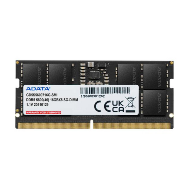 Memoria RAM Laptop ADATA GOLD GD5S5600716G-SMI | 16GB | DDR5 | 5600MHz | SODIMM
