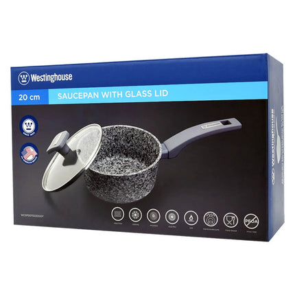 Olla con Tapa Westinghouse WCSP070016GGY | 16 cm | Granito Gris