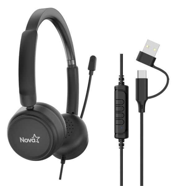 Nova Headset Alámbrico USB-C con Micrófono ENC, FHS44160001C