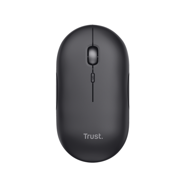 Mouse Trust Puck Ultrafino Inalámbrico Recargable Negro, 24059