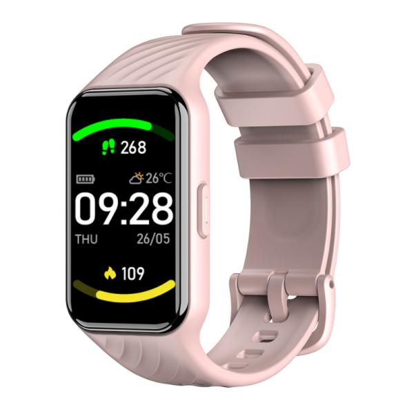 Blackview R10 smartwatch color rosado, vista frontal