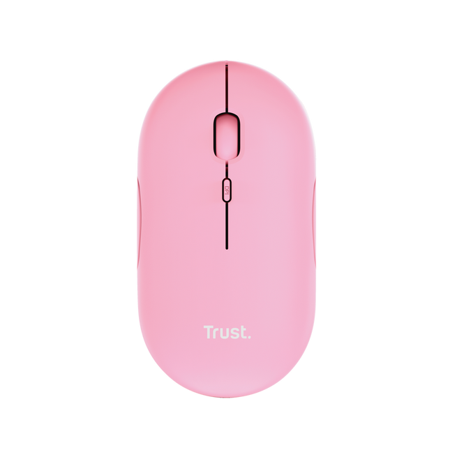 Mouse Trust Puck Ultrafino Inalámbrico Recargable Rosa, 24125