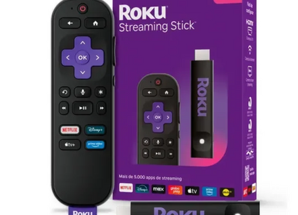 DISPOSITIVO DE STREAMING ROKU STREAMING STICK 4K 2021 4K UHD WIFI DOBLE BANDA / HDMI DOLBY VISION / CONTROL POR VOZ 3820R NEGRO