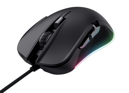 Detalle de los botones laterales del mouse gaming Trust GXT 922 Ybar