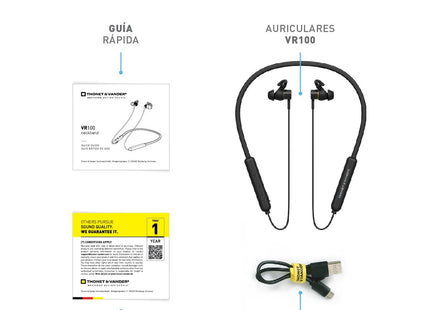 Audífono Thonet & Vander VR100 | Inalámbrico Bluetooth | Neckband