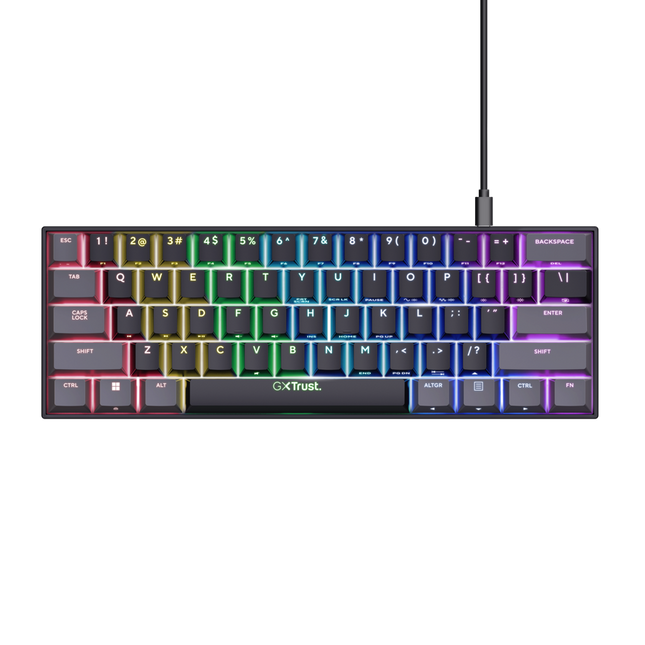 Teclado Trust GXT 867 Acira USB Mecánico Gaming 60%, 24885