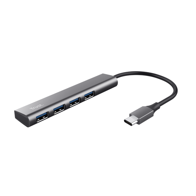 Hub Trust Halyx Adaptador de USB-C a 4 Puertos USB-A, 24948