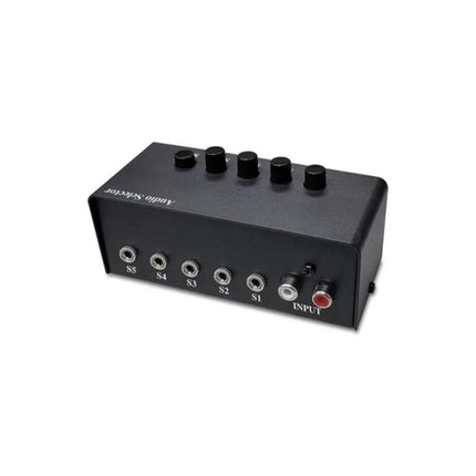 Caja de Conmutación Stereo Genius Sound Card | Entrada y Salida 3.5mm | Control de Volumen | USB