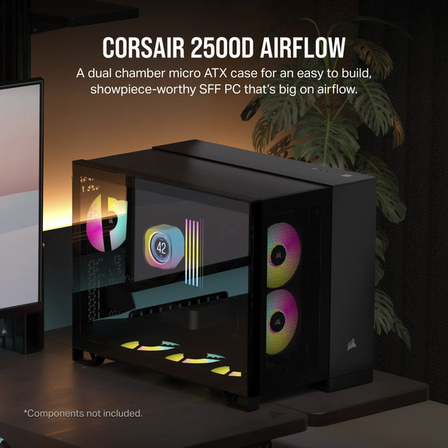 Case Gaming Corsair Airflow 2500D | Media Torre | Vidrio Templado | CC-9011263-WW