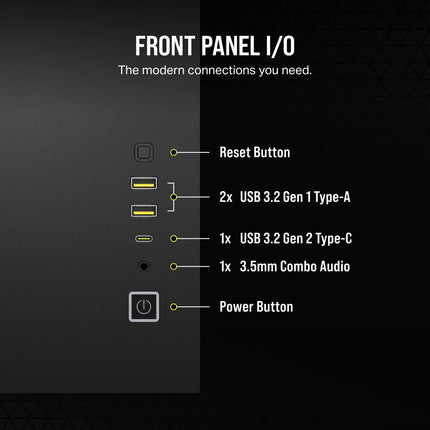 Case Gaming Corsair Airflow 2500D | Media Torre | Vidrio Templado | CC-9011263-WW