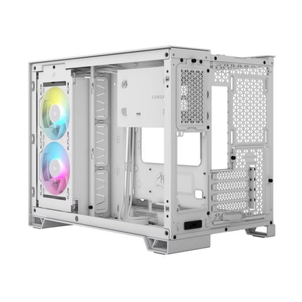 Case Gaming Corsair 2500X RGB White | Media Torre | Doble Cámara | Vidrio Templado | iCUE Link RX RGB