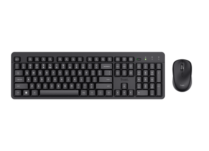 Teclado y mouse Trust Ody II 25018 negro inalámbrico con receptor USB