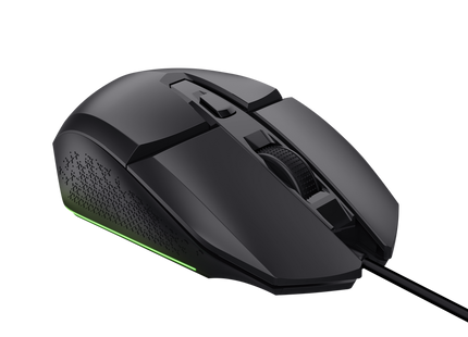 Vista inferior mouse Trust GXT 109 con sensor óptico de 6400 DPI