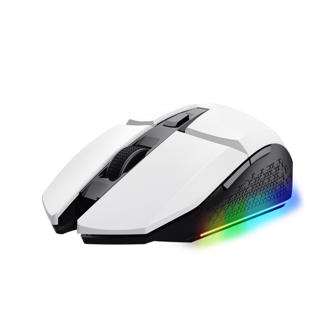 Mouse Trust Gaming Inalámbrico GXT 110 Felox Blanco, 25069