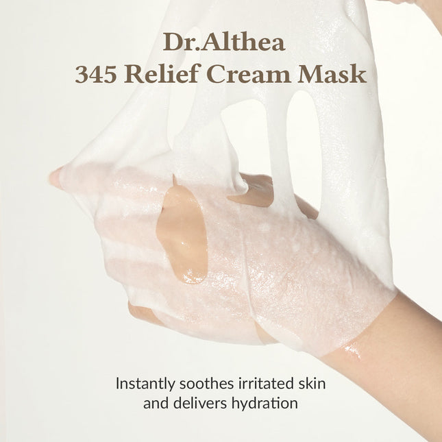 Dr. Althea 345 Relief Cream Mask x4 - mascarilla en hoja extendida