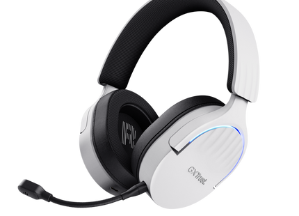 Headset Trust GXT 491W Fayzo gaming inalámbrico blanco vista frontal