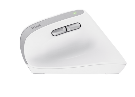 Trust mouse vertical ergonomico inalambrico Bayo color blanco recargable - 25398