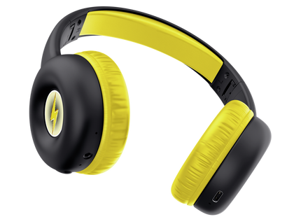 Vista posterior headset Trust Nouna infantiles con controles laterales