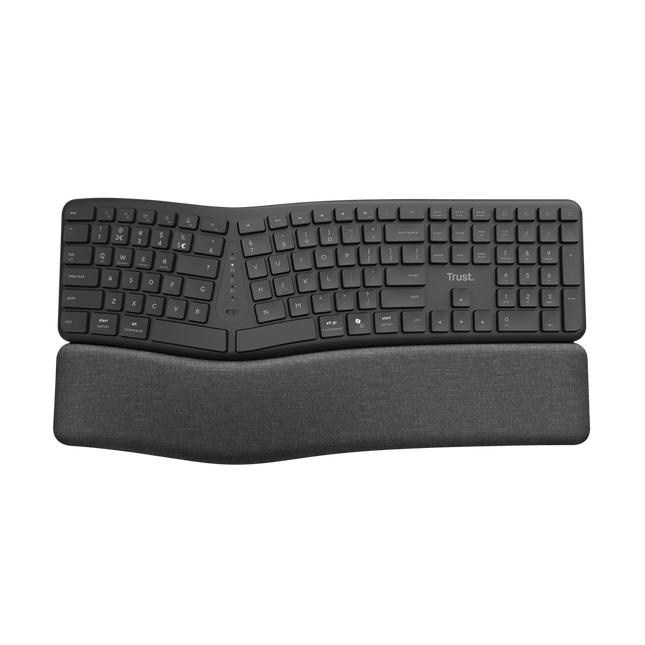 Teclado Trust Keyra Inalámbrico Ergonómico Español, 25704