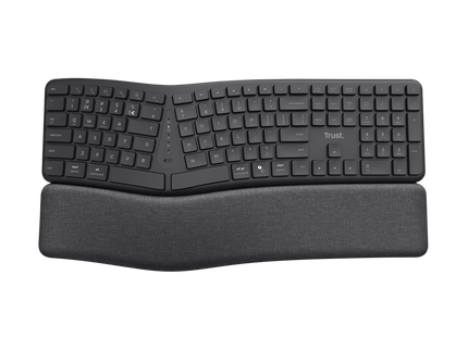 Teclado Trust Keyra 25459 inalámbrico ergonómico diseño split completo