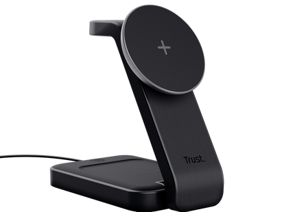 Cargador Trust Viro Magnético Inalámbrico 3 en 1 para iPhone, Apple Watch y AirPods, 25464