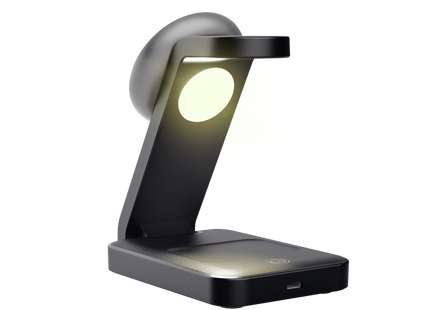 Cargador Trust Viro Magnético Inalámbrico 3 en 1 para iPhone, Apple Watch y AirPods, 25464