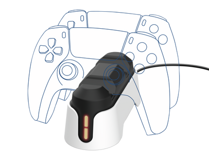 Base de Carga Doble Trust para Mandos de PS5 GXT 228 Blanco, 25597