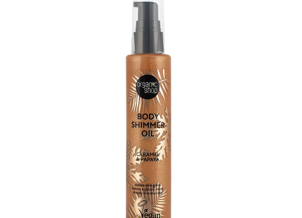 Organic Shop Aceite shimmer caramelo y papaya 100ml