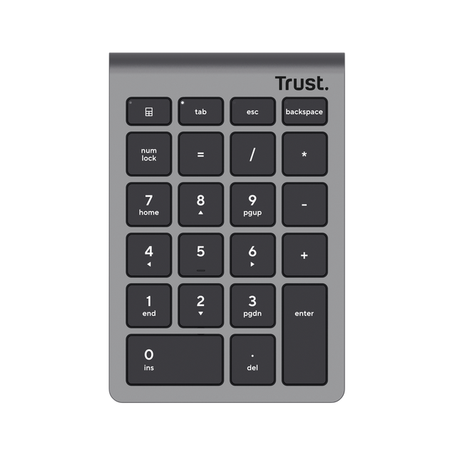 Teclado Numérico Trust Xalas Inalámbrico Plata, 25709