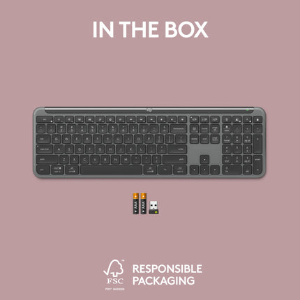 Teclado Logitech Signature Slim K950 | Membrana | Inalámbrico Bluetooth | Español