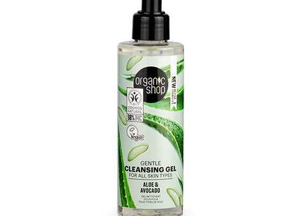 Organic Shop Gel limpiador aloe y aguacate 200ml