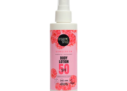 Organic Shop Loción corporal protección solar FPS 50 150ml