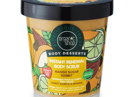 Organic Shop Exfoliante corporal sorbete mango 450 ml