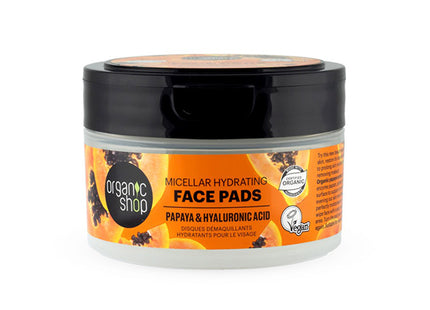 Organic Shop Pads micelares hidratantes papaya