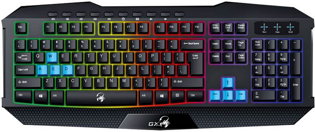 Teclado Gaming Genius Scorpion K215 | RGB 7 Colores | Membrana | USB | Español