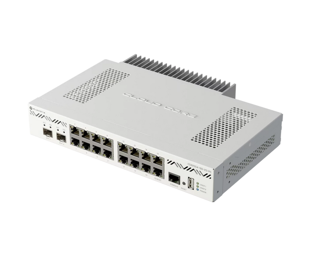MikroTik Router 16 Gigabit y 2 SFP+, CCR2004-16G-2S+PC