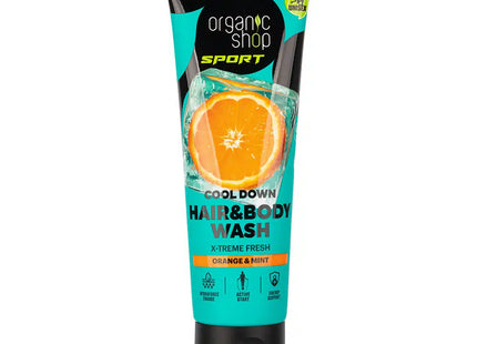 Organic Shop Sport Gel 2 en 1 Naranja y Menta 200 ml, 266427