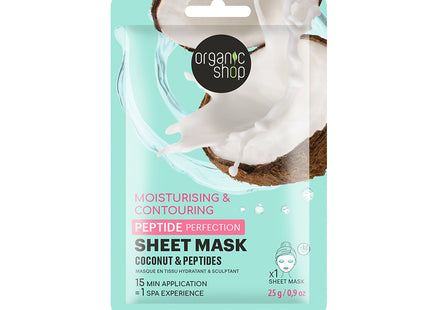 Organic Shop Mascarilla facial coco y péptidos 1 pieza