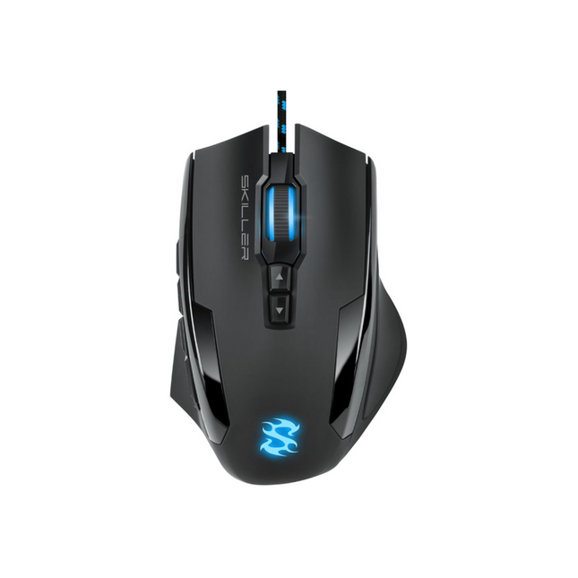 Mouse Gaming RGB Sharkoon Skiller SGM1 | Alámbrico | Sensor Láser 16000 DPI | Personalizable | Negro