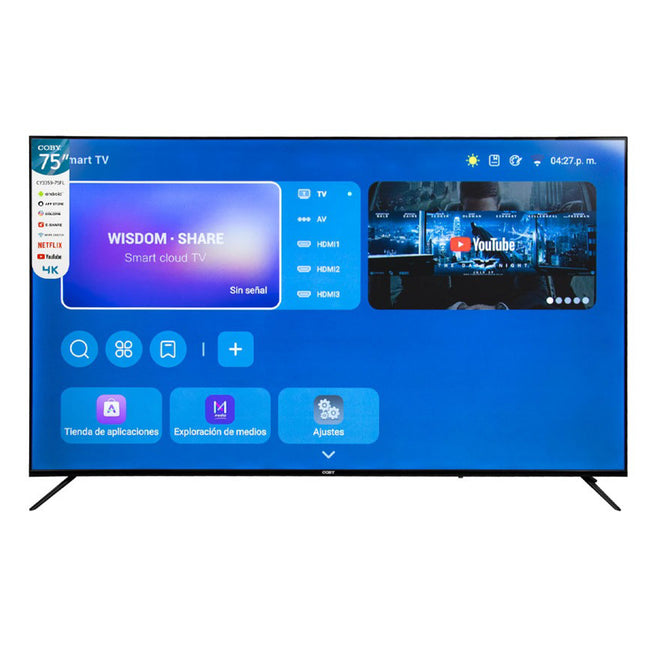 Coby Pixel Pro CY3359-75ISDBT-4K Smart TV DLED 75" 4K UHD con Android 14