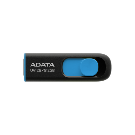 Memoria USB ADATA AUV128 | 512GB | USB 3.2 | Negro-Azul | Compacta