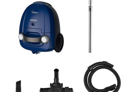 Aspiradora Midea Canister MC11SA2B‑CA | 1400 W | Bolsa 1.5 L | Negro