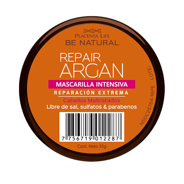 Mascarilla Reparadora Argán 350 g | Placenta Life | Repara, alisa y da brillo con aceite de argán puro