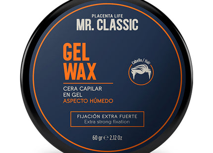 Gel Fijador Mr. Classic Wax Placent Life | 60g | Fijación flexible con acabado natural para estilos definidos
