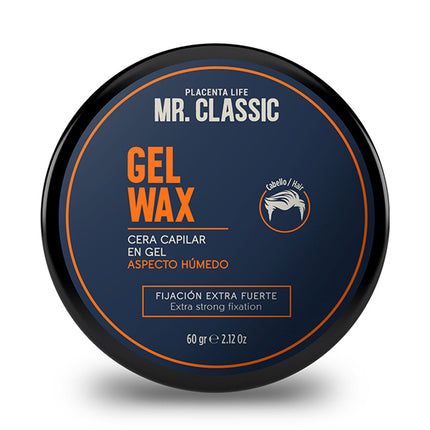 Gel Fijador Mr. Classic Wax Placent Life | 60g | Fijación flexible con acabado natural para estilos definidos