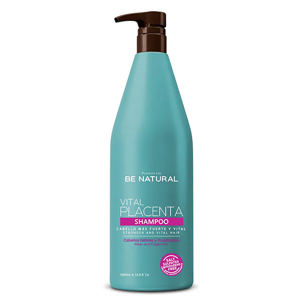 Shampoo Vital Placenta Placent Life | 1000ml | Fortalecimiento y nutrición intensiva | Ideal para cabello débil o quebradizo