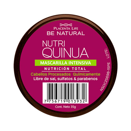 Mascarilla Nutritiva Quinua 350 g | Placenta Life | Nutre, fortalece y aporta brillo extremo con proteína de quinua