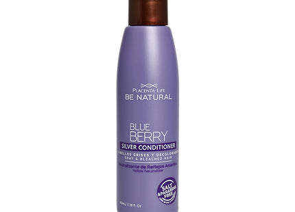 Acondicionador Matizante Placent Life Blue Berry Silver | 100ml | Neutraliza tonos amarillos | ideal para cabello rubio | con canas o decolorado